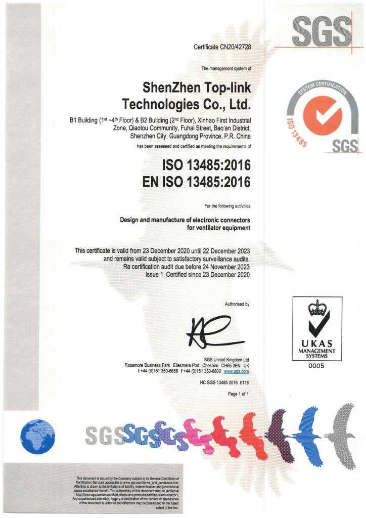 ISO13485:2016 certification