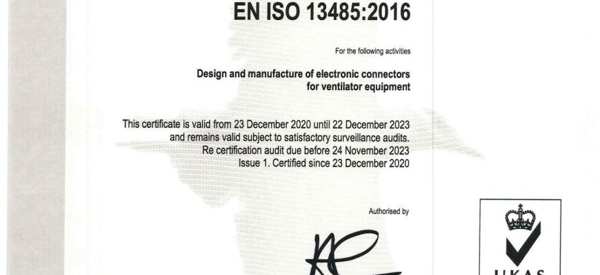 Top-link obtained the ISO13485:2016 certification