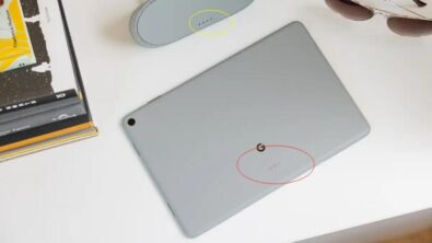 Pogo pin contacts on Google tablet