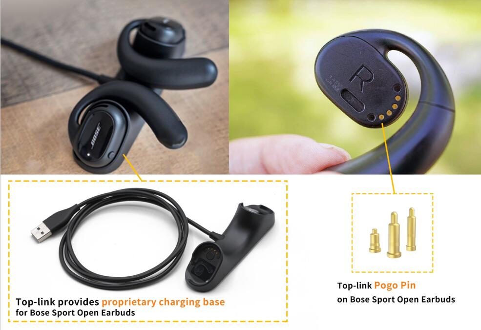Top-link pogo pin charging base